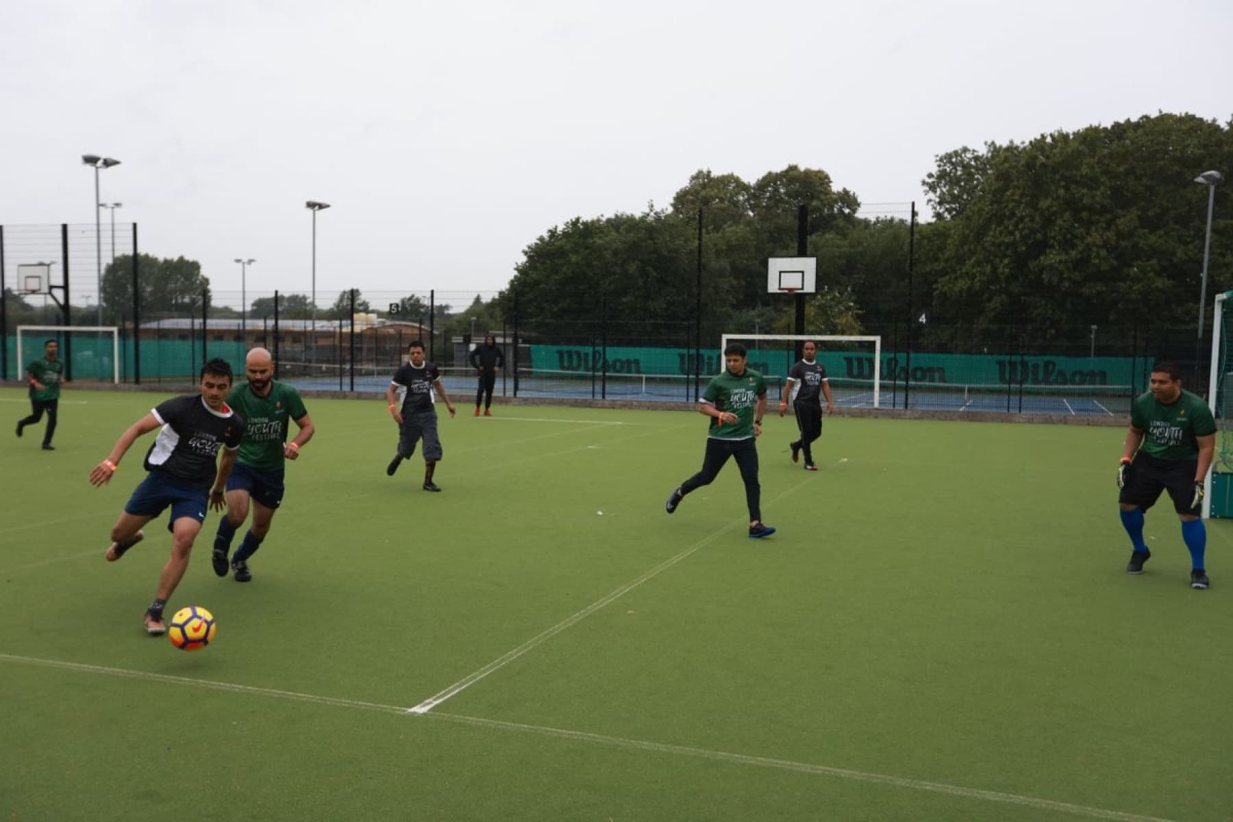 A youth football match